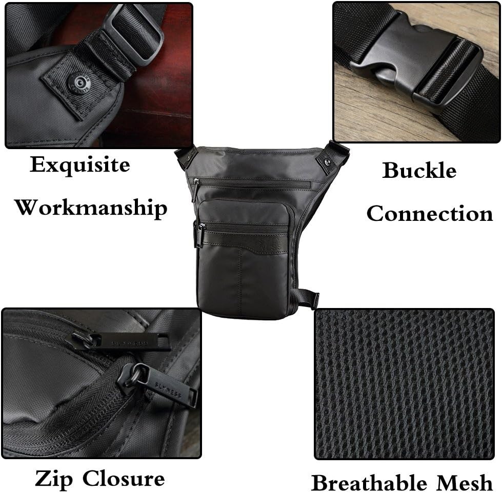 Small Waterproof Waist Fanny Pack Tactical Thigh Military Drop Leg Bag Multi-Purpose Racing Camping Hiking Motorcycle Bike Cycling Utility Pouch