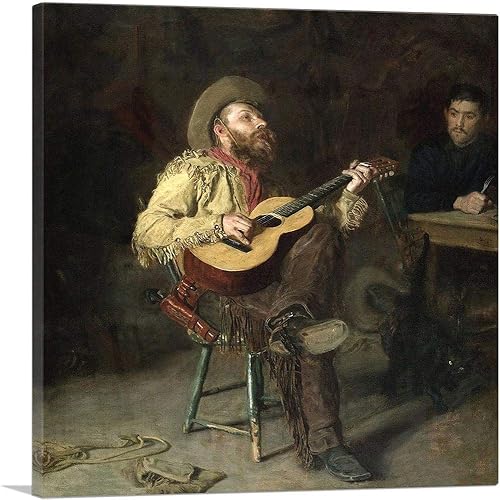 ARTCANVAS Home Ranch 1892 Canvas Art Print Stretched Framed Painting Picture Poster Giclee Wall Decor by Thomas Eakins - 18" x 18" (0.75" Deep)
