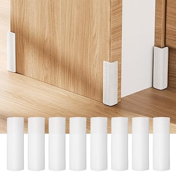 INCREWAY Baseboard Corner Blocks, 8PCS Silicone Self Adhesive Safety Corner Cushion Baby Proofing Edge Guard Corner Protectors for Furniture Wall Base