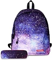 FANDARE Unisex Casual Daypack Backpacks Galaxy School Bag for Girls Boys High School Teens Knapsack Women Men Travel...