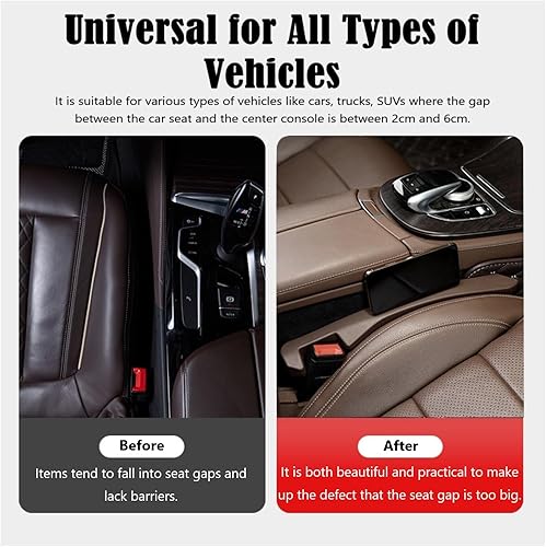 Miniatura 4 de Relleno de cuero universal para asiento de automóvil, SUV, camión, organizador para llenar el espacio entre el asiento y la consola, evita que las