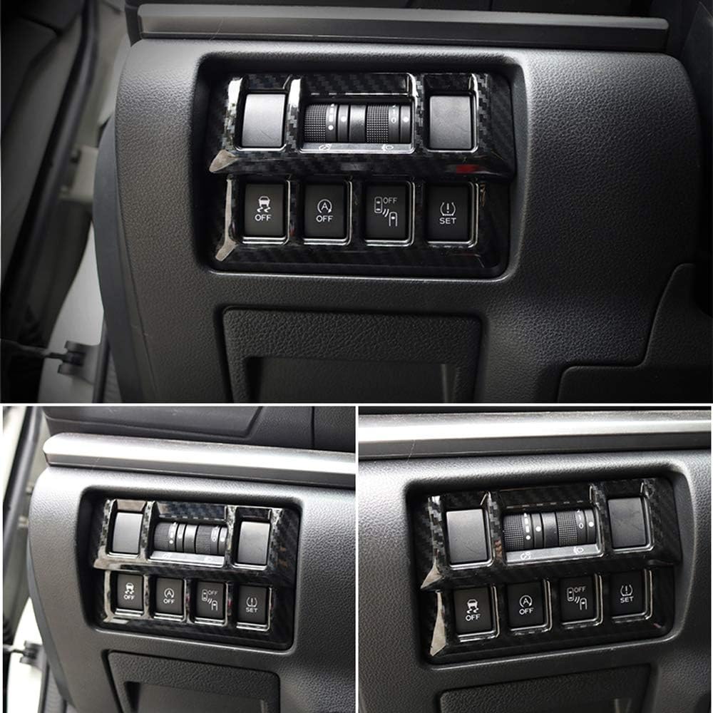 Black Carbon Fiber Color Interior Side Console Switch Panel Cover Trim for Subaru Crosstrek Impreza Premium Sport Limited 2018-2023