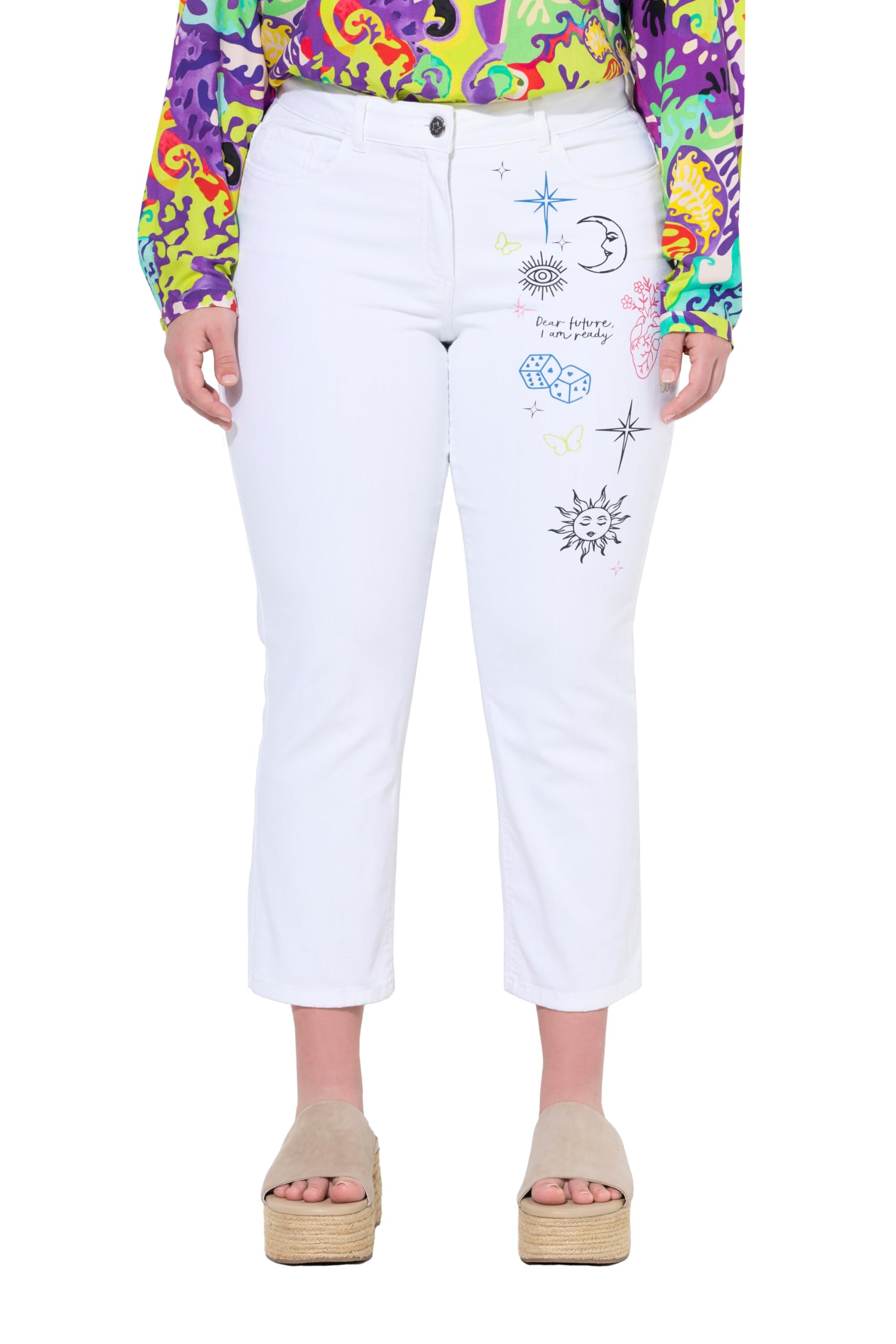 Angel of Style Damen große Größen Übergrößen Plus Size 7/8-Jeans Amy, gerades Bein, 5-Pocket 842176