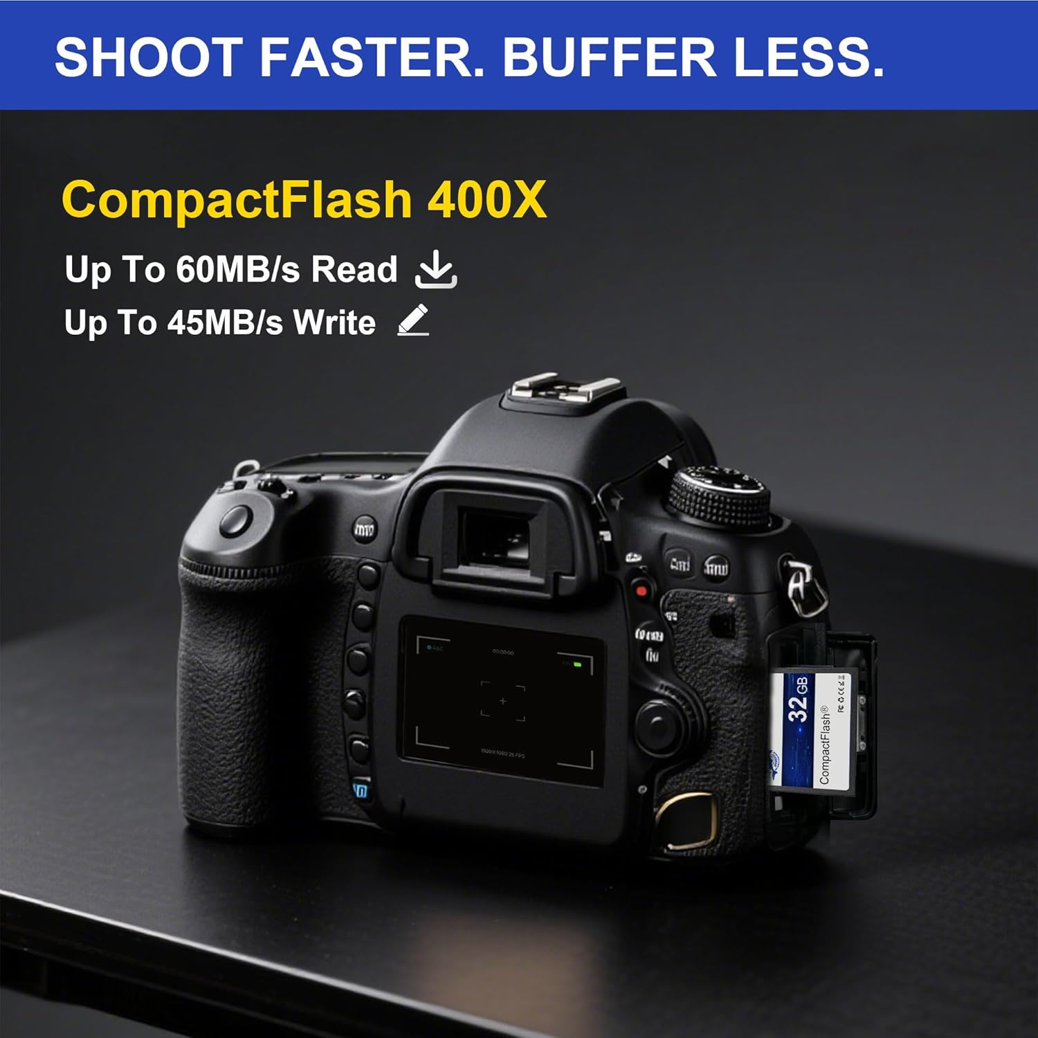 Dogfish Compact Flash Memory Card 32GB 2PACK 400X FAT32 CF Cards for Vintage Digital Camera