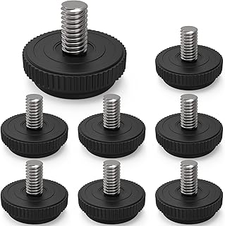 ONEHOME 8 Pack 5/16-18 Stainless Steel Adjustable Threaded Furniture Leg Leveling Feet Screw-in Glide Levelers,Screw Foot Levelers Screw On Furniture Glide Leveling Table,Chair,Furniture