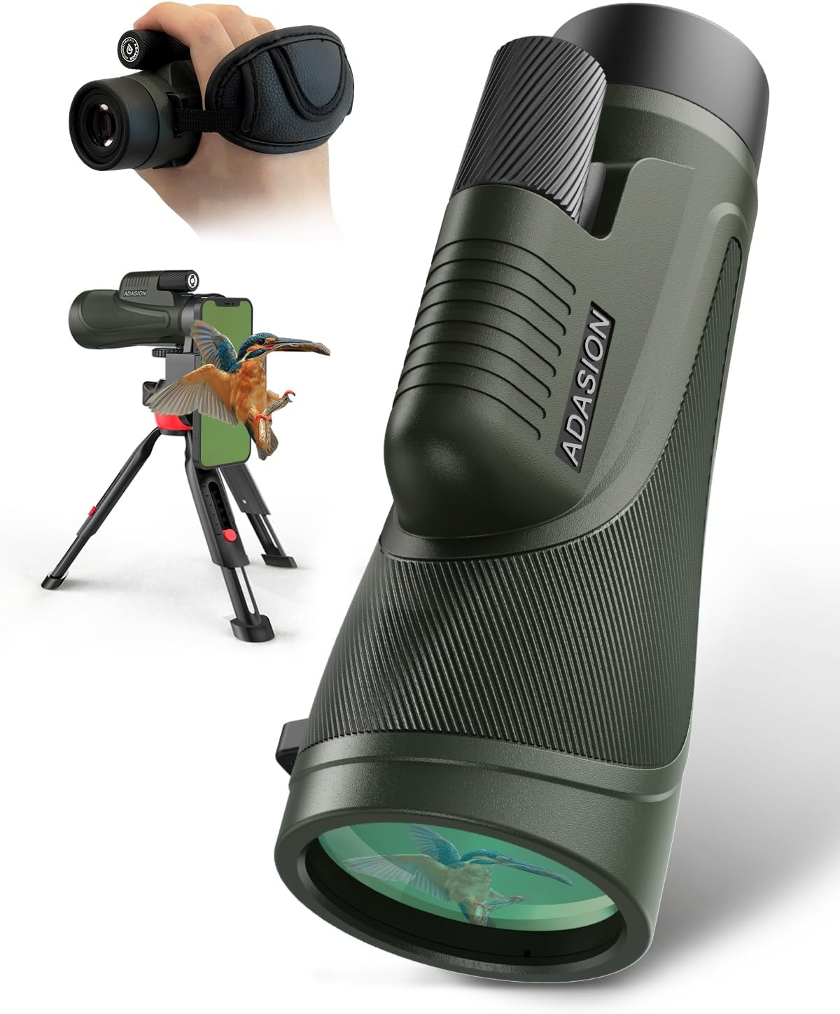 Gosky Monokulares Teleskop 12x55 - Hochauflösendes Monokular mit 12-facher Vergrößerung, BAK4-Prisma und wasserdichtem Design, ideal für Vogelbeobachtung und Abenteuer im Freien