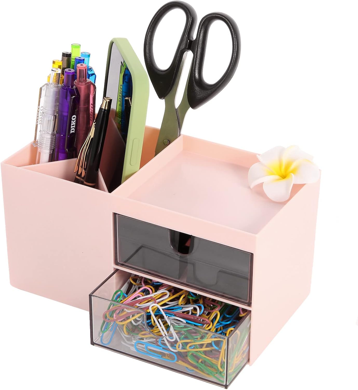 XDRELEC Pen Holder, Office Desk Organizer, and Accessories，Multi-Functional Pencil Cup， Pencil Holder for Desk ，Pen Organizer，Desktop Stationary Organizer，Office Organization and Storage (Pink)