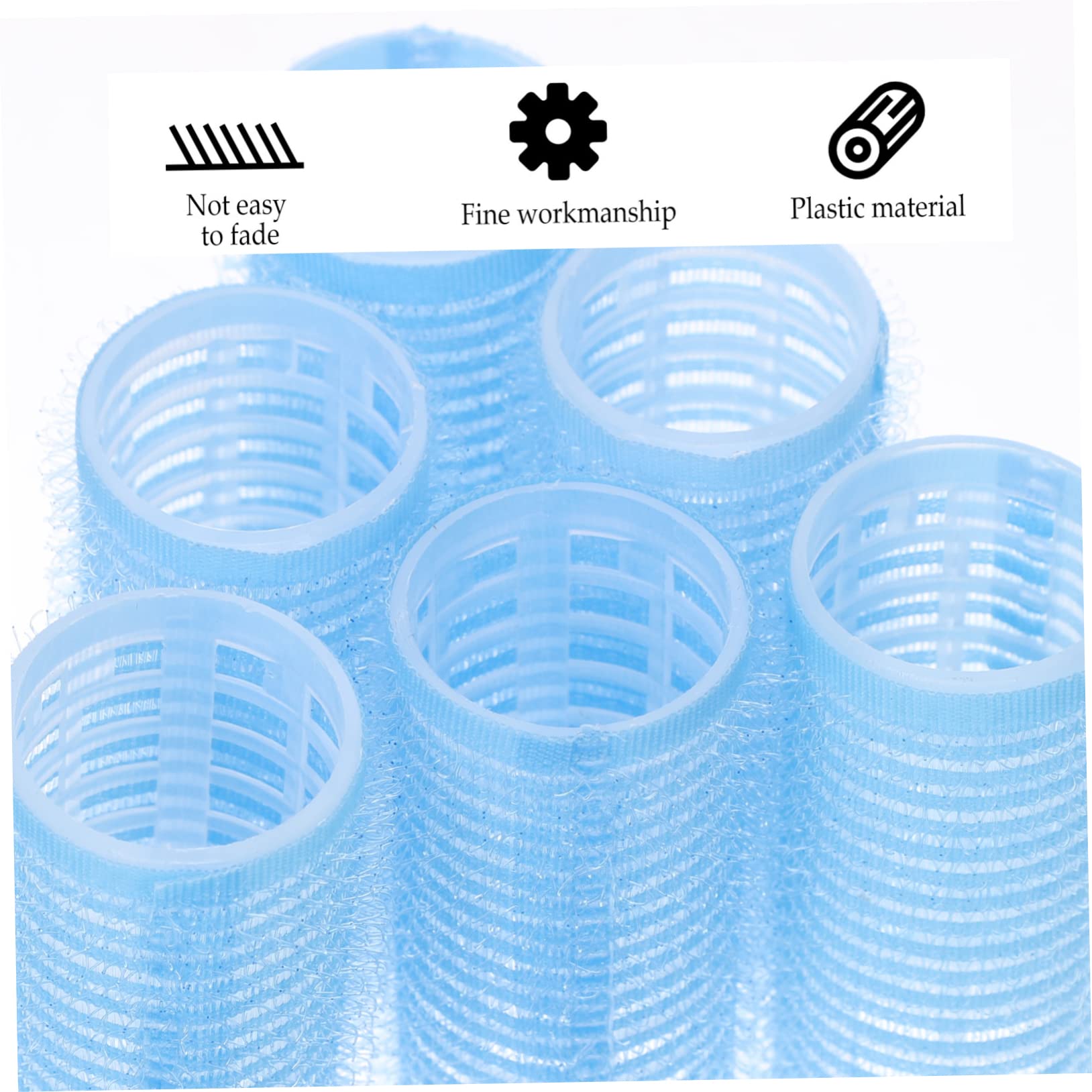 LALAFINA 6pcs Damp Hairdressing Plastic Long Grip Home Self-adhesive Portable Clips Tools- Medium Short Styling- All Sticky Bangs Adhesive Ers Curlers- Tools Heatless Women Self Curling, Random Color