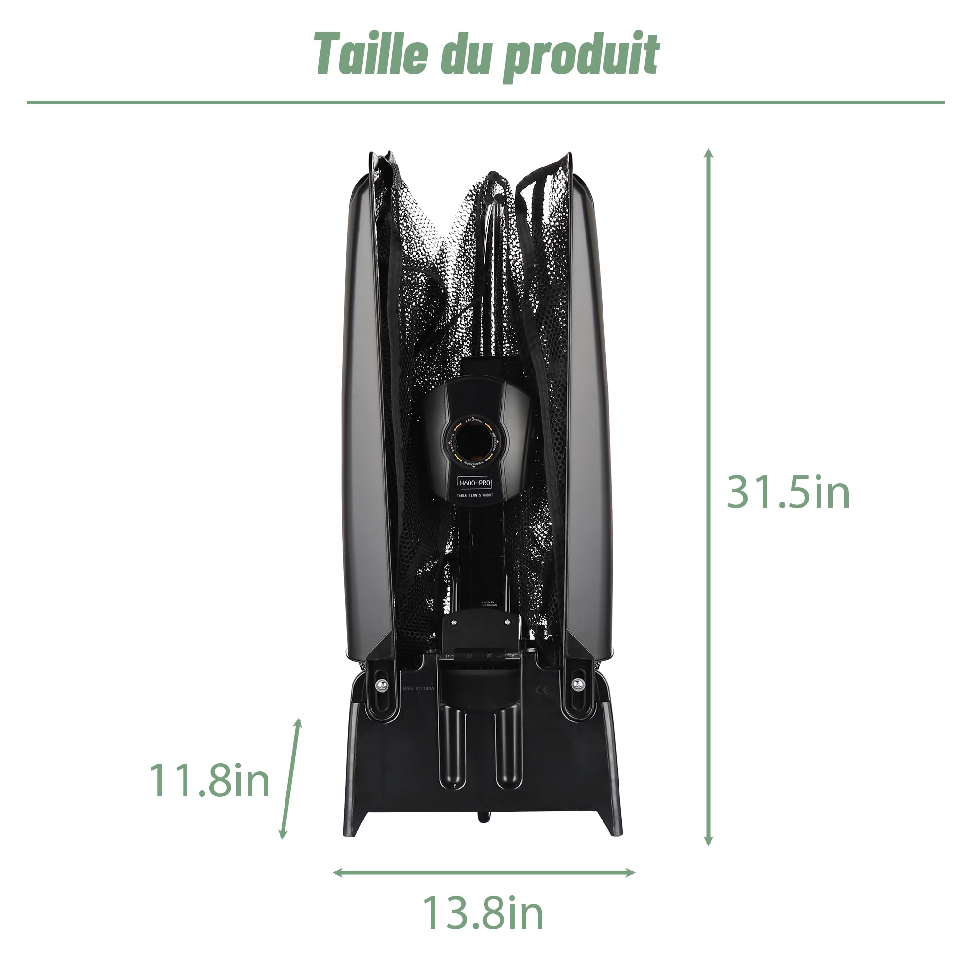 Robot Tennis de Table avec Filet 50W Robot Ping-Pong Robot Lanceur de Balles de Tennis de Table Machine Automatique de Balle Ping-Pong Robot 30-85 Balles/Minute pour l'Entraînement