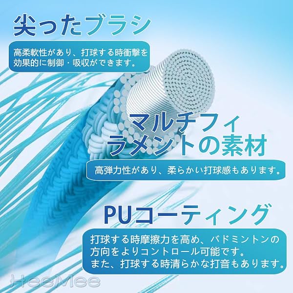 バドミントンストリング・2巻セット バドミントン ガット ストリング 長さ10m 太さ0.66m 高弾力性 高柔軟性 耐久性 初心者 中級者 練習用 ラインバドミントン修理アクセサリー - 3