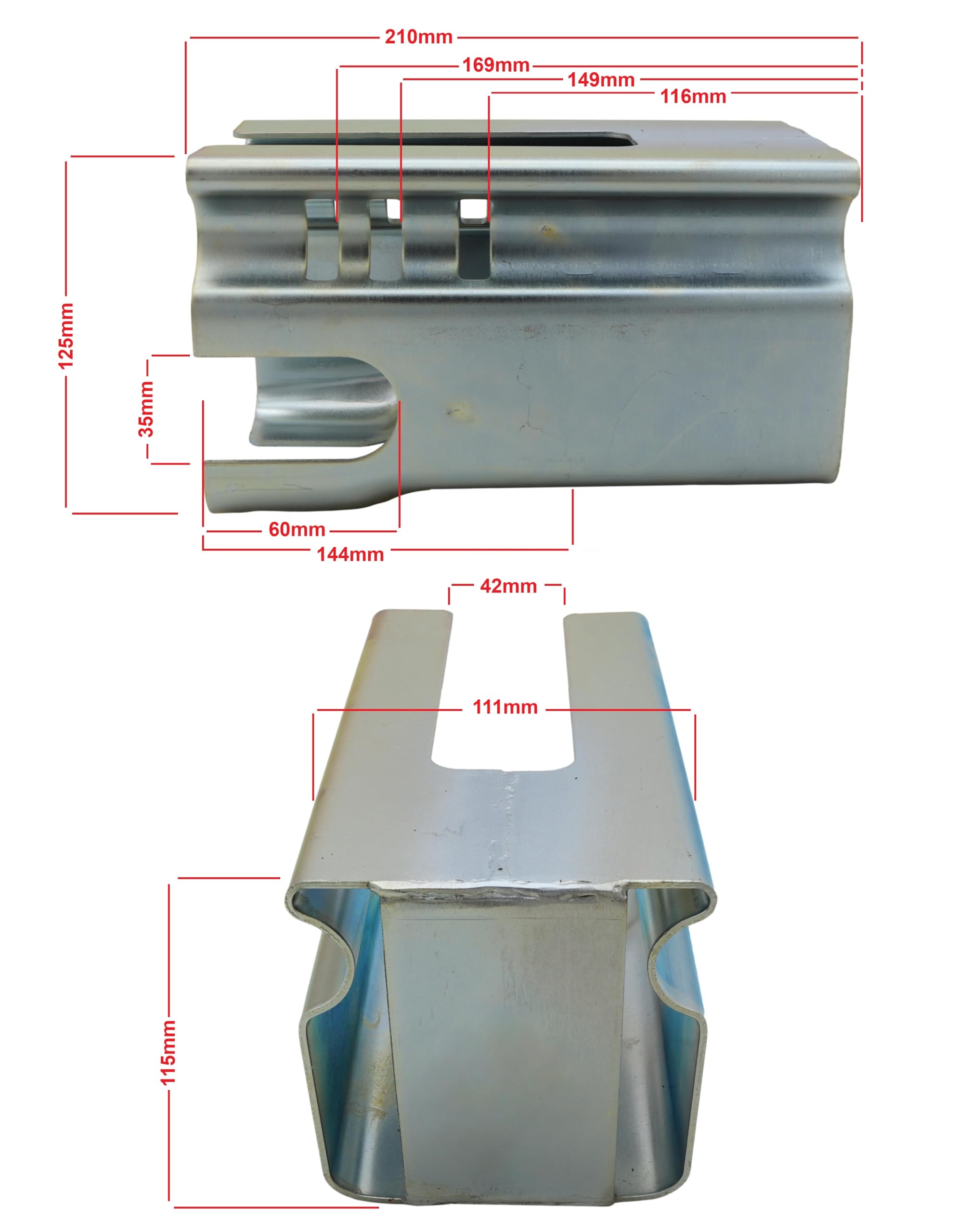 trailer parts4u Kastenschloss Safety Box Diebstahlsicherung mit Diskussschloss Kupplungsschloss für Pkw Anhänger Kasten