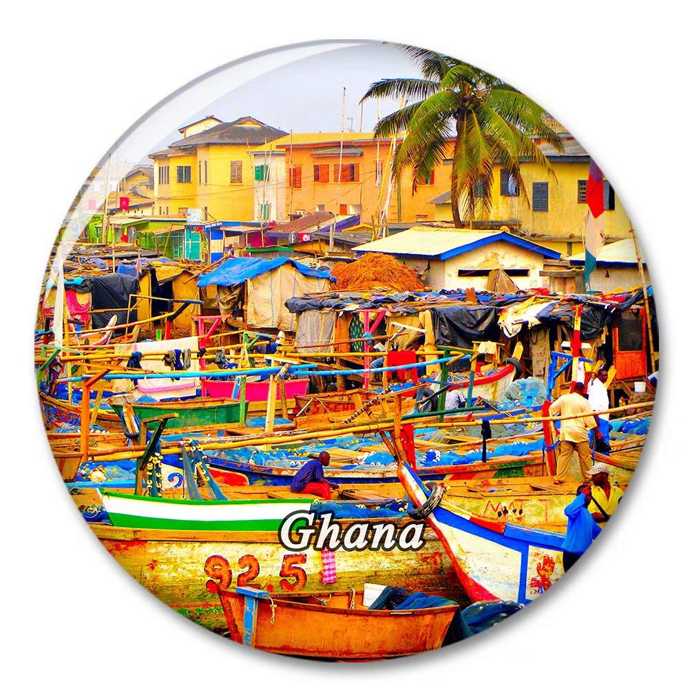 Kxrsm Bxtkpq-Ghana-2621 Ghana Fridge Magnet Decorative Magnet Bottle Opener Tourist City Travel Souvenir Collection Gift Strong Refrigerator Sticker