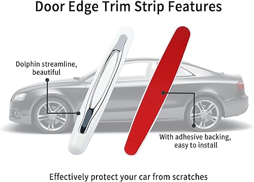 Miniatura 4 de 4 protectores de borde de puerta de automóvil, antiarañazos, tira autoadhesiva para decoración de automóvil, accesorios universales para exteriores