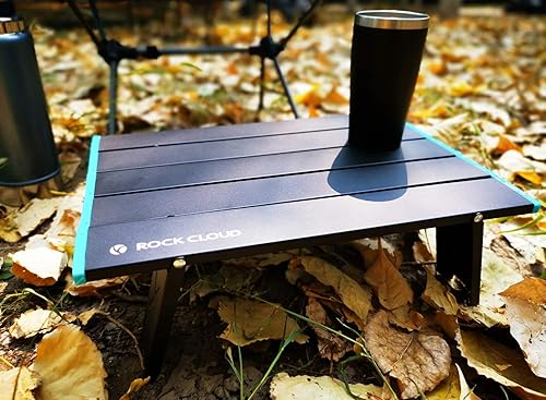 Miniatura 2 de ROCK CLOUD Mesa de playa plegable ultraligera ajusta la mini mesa de camping portátil de aluminio de la altura