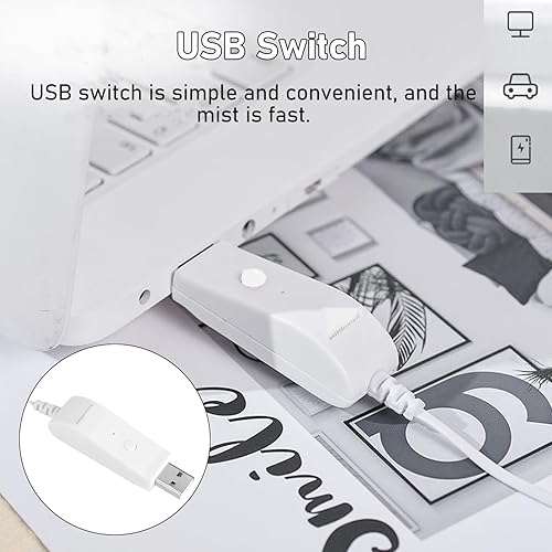 Miniatura 7 de Milltrip Humidificador portátil de niebla fría, mini humidificador portátil, humidificadores de botella de agua USB de 10.1 fl oz, humidificadores