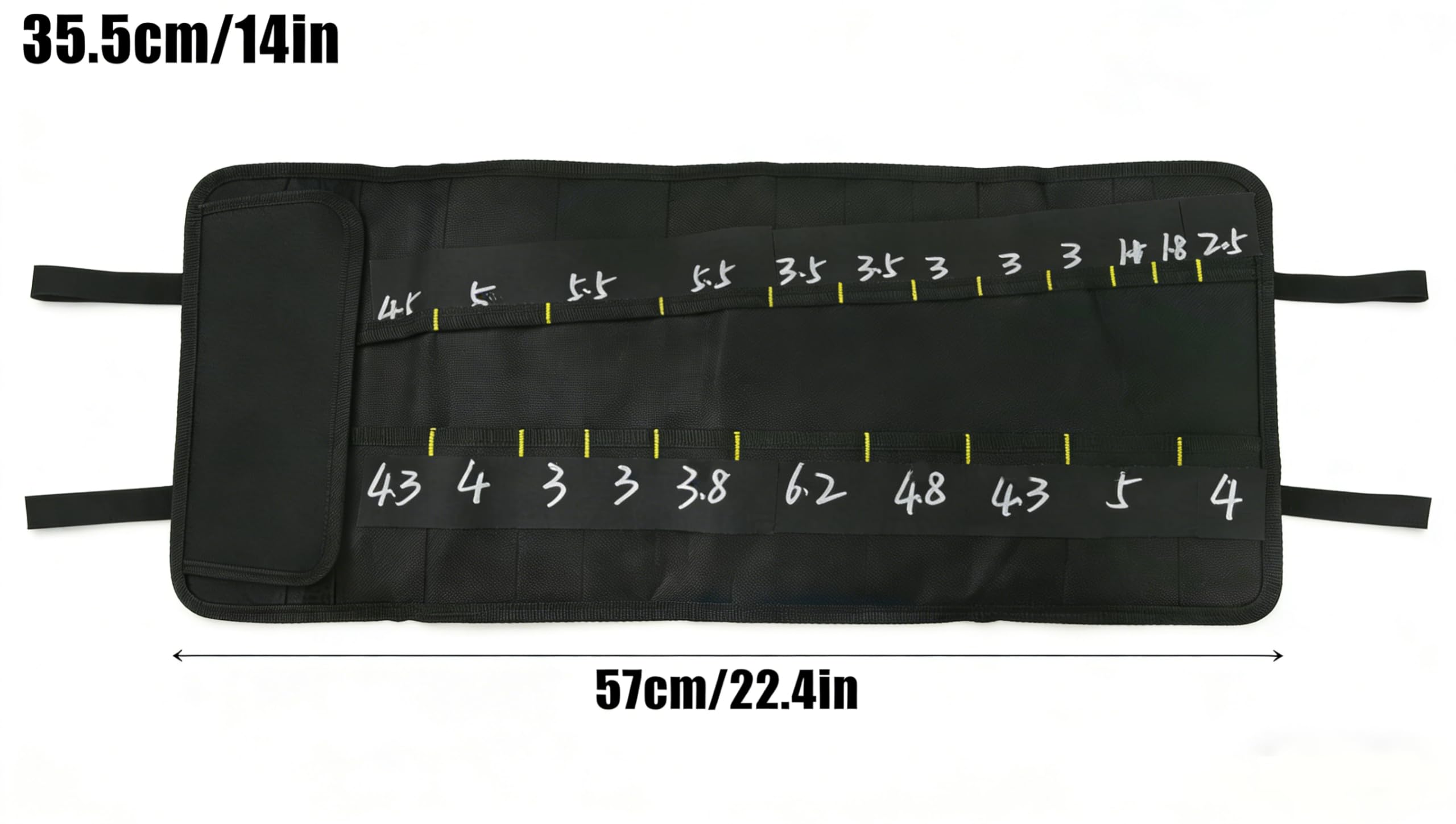 Bolsa para Cuchillos de Chef，35,5 * 57 cm con 20 Ranuras Protectores de Rollo de Almacenamiento de Cubiertos Portátiles Multifuncionales para el Hogar Cocina Viajes y Campamentos Sostiene