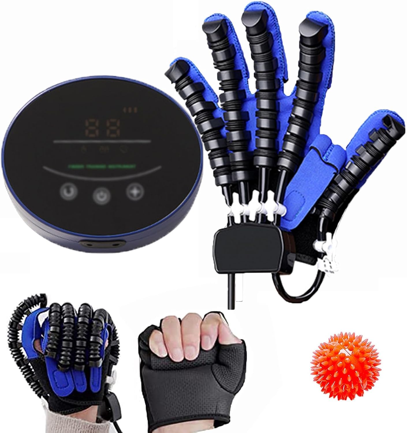 Gants De Robot De Rééducation De La Main électrique, Exercice des Doigts pour Les Patients Atteints D’hémiplégie D’avc, Attelle De Main D’entraînement des Doigts, Left Hand, L