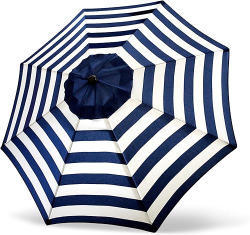 Miniatura 1 de Trenovo Patio Umbrella Replacement Canopy, Replacement Umbrella Covers with 8 Ribs, 9ft Water Resistant Cloth Umbrella Replacement Top for Garden