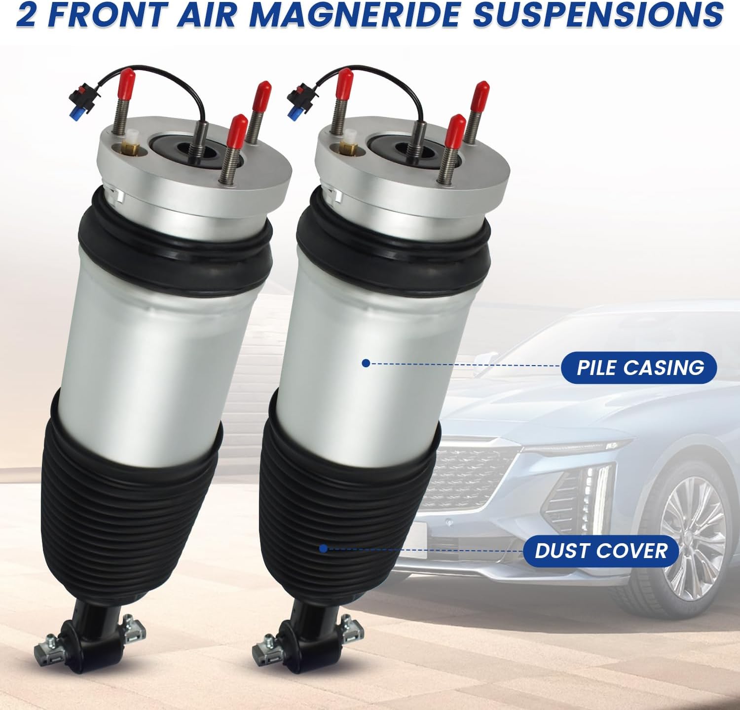 Front Air Suspension Shock Absorber Strut Assys Compatible with 2021-2024 Cadillac Escalade ESV Suburban Tahoe GMC Yukon XL, AS-4411 84741580 85619254