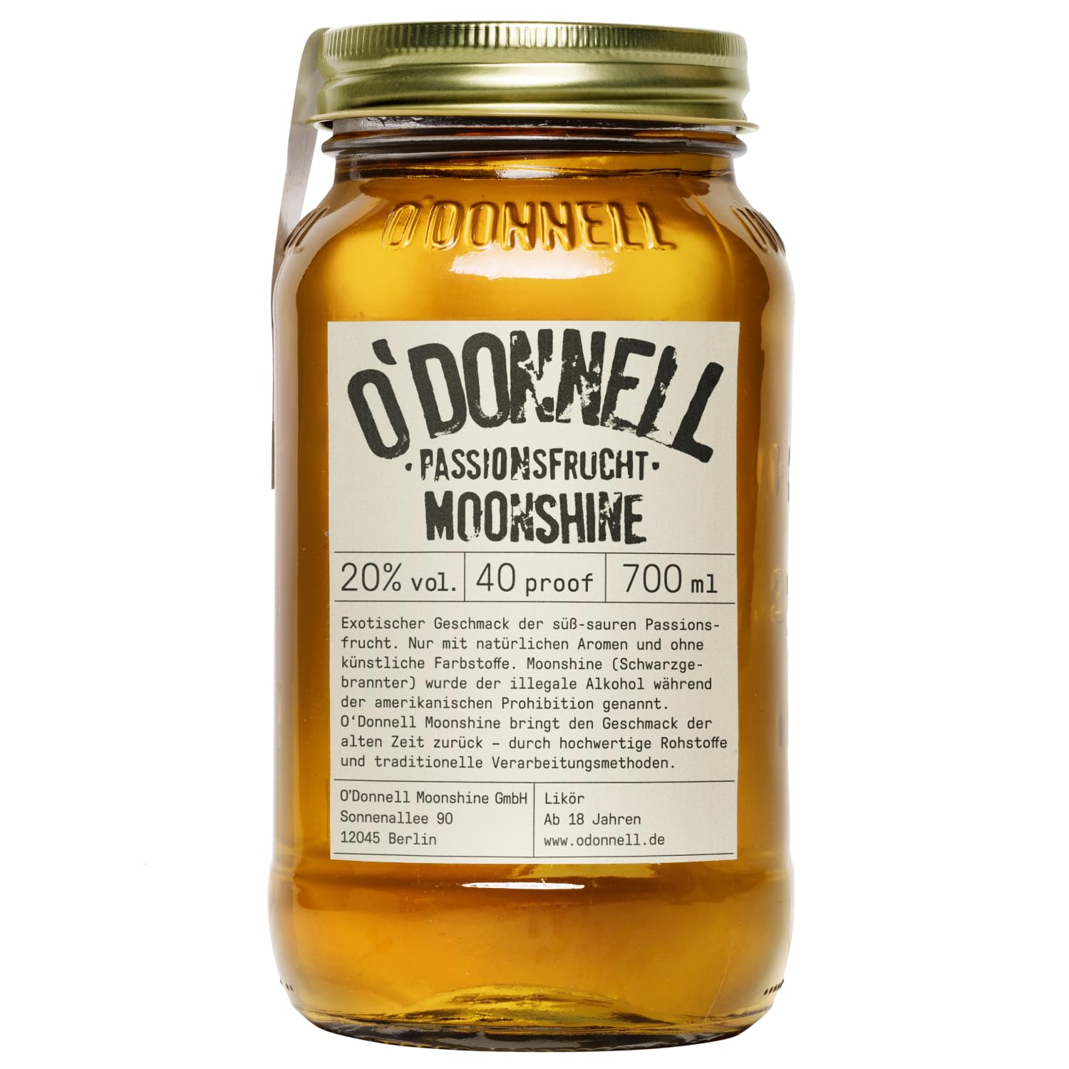 O'Donnell Moonshine Passionsfrucht Vegan Likör Deutschland inkl. FeinWert E-Book (3 x 0,7l)