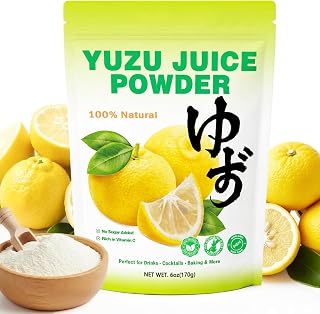 6oz Yuzu Juice Powder - Mild Japanese Citrus Mix for Drinks, Cocktails, Baking - Instant Yuzu Powder with No Added Sugar for Cooking, Beverages, and More