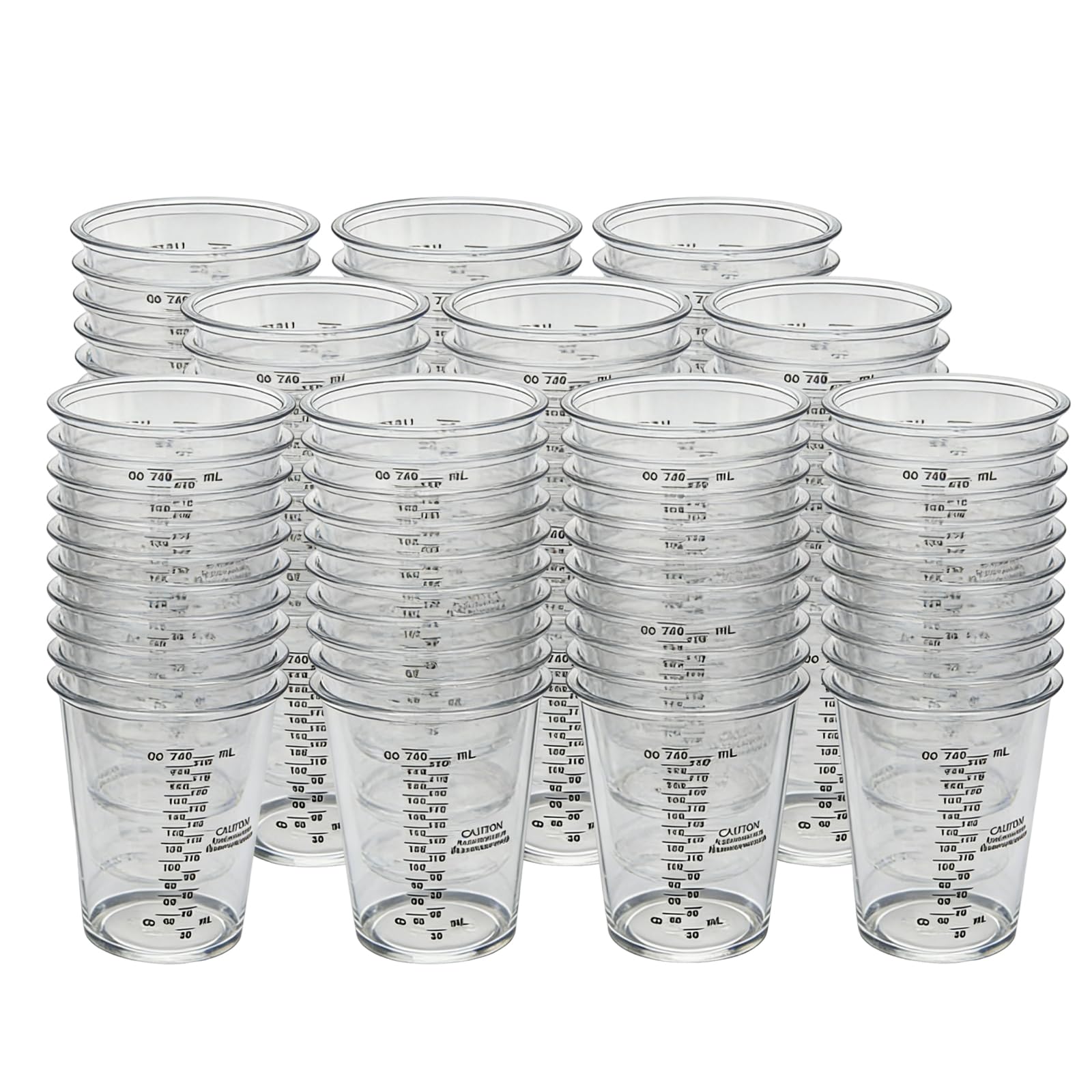 MospdyGear 100 PCS Clear Plastic Measuring Cup, Reliable Mixing Cup, 240ml Versatile Liquid Measuring Tool, Suitable for Kitchen, Crafting, and Laboratory Use
