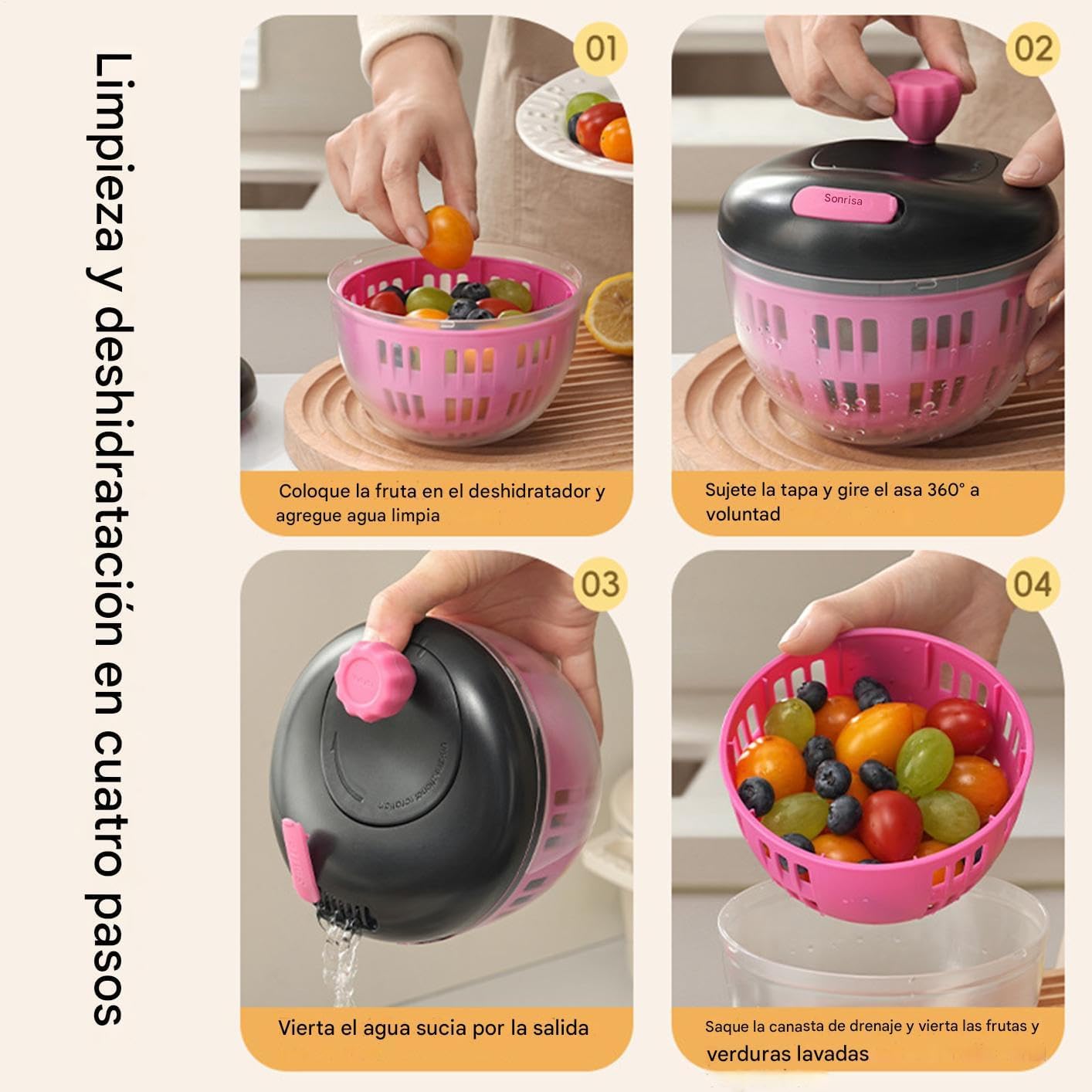 essoreuse à salade, Bassine à vaisselle avec base stable for la cuisine, les voyages et préparation