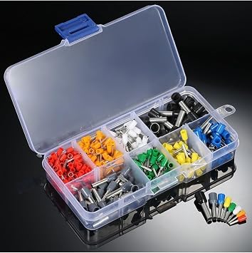 Alcatronic 400 Piece Insulated Cable End Set Boxed Insulated Wire Terminal Socket Crimped Pin Electrical Wire