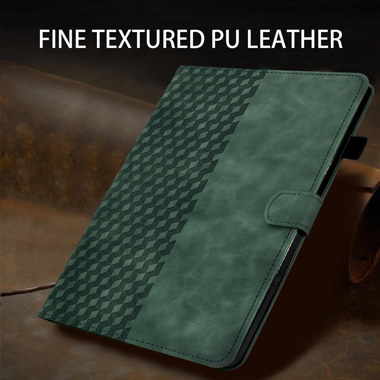 Case for Honor Pad X8a 11 Inch Tablet 2024 Protective Case Premium Leather Folio Smart Case with Auto Sleep/Wake Pen Holder Card Slot for Honor Pad X8a- Dark Green — view 7