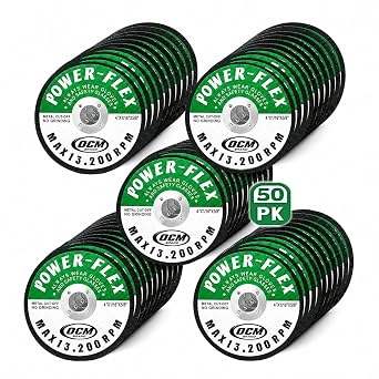 50 Pack - Cut Off Wheels 4 Inch x 1/16 Inch x 5/8 Inch For Cutting all Ferrous Metals and Stainless Steel.