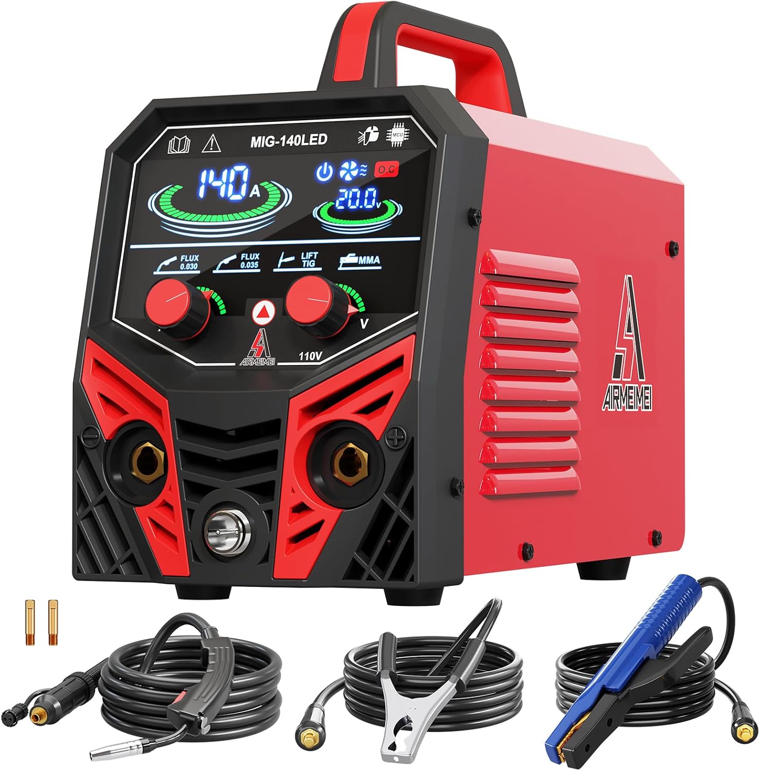 AIRMEIMEI MIG Welder 110V,140AMP Large LED