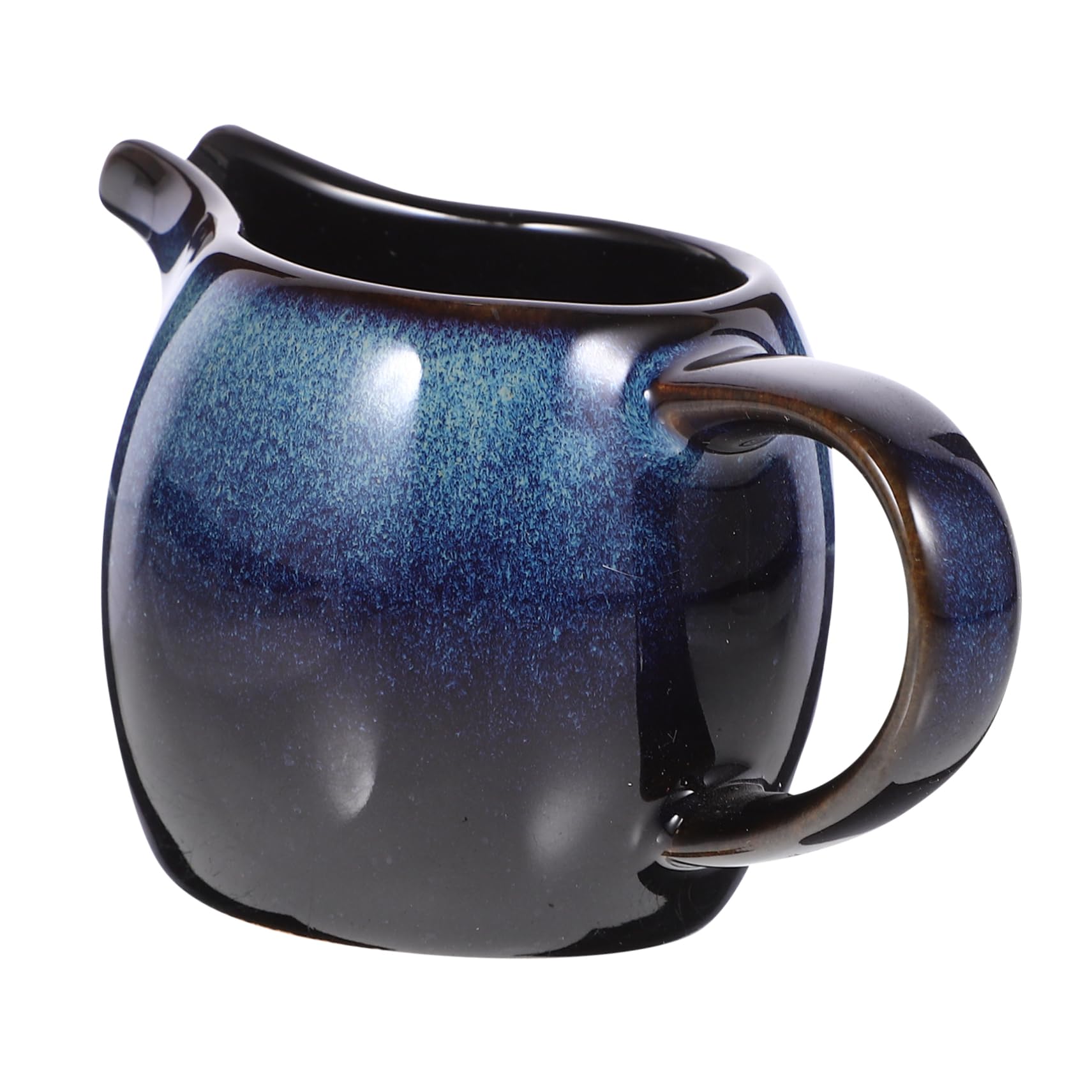 TIDTALEO Ceramic Milk Cup Small Pitcher Tureen Sauce Dispenser Coffee Pitcher Milk Creamer Pitcher Serving Sauce Jug Condiment Jar Sauce Creamer Porcelain Sauce Cup Pottery Glass Ceramics, Blue