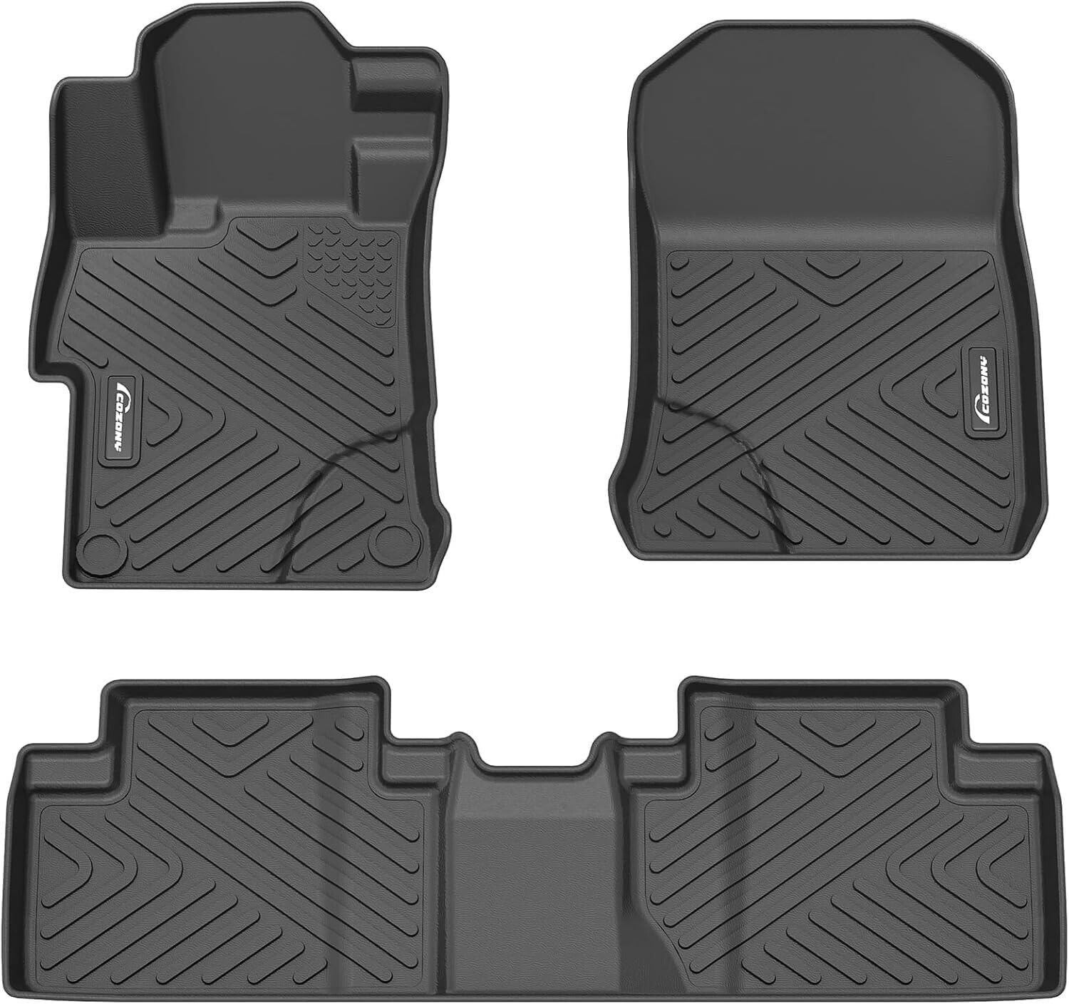 Floor Mats for 2016-2021 Honda Civic Anti Skid Heavy Duty Waterproof Floor Liners Black Full Set