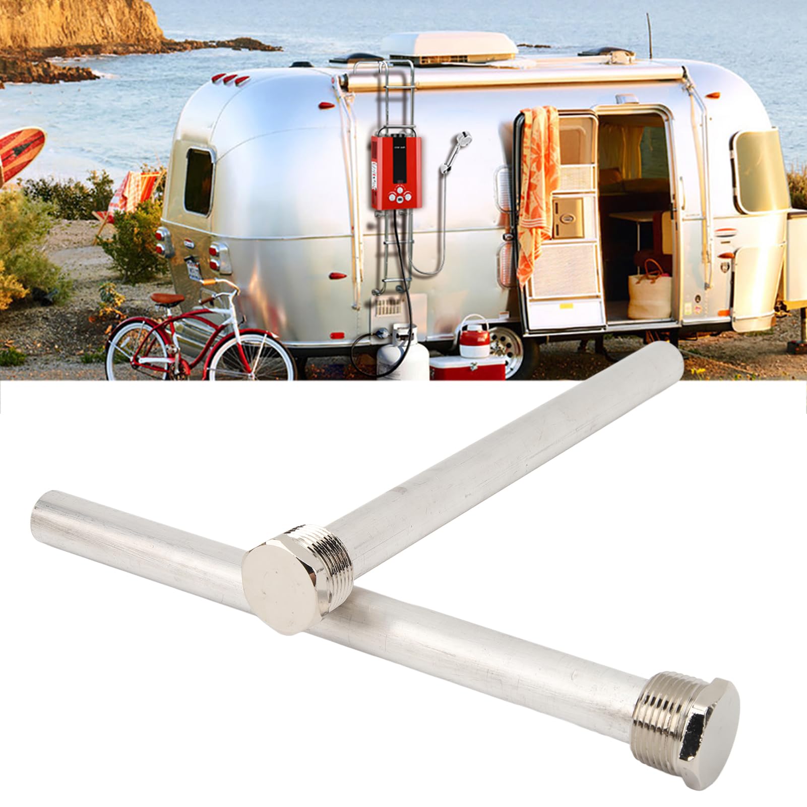 2PCS RV HAUFICATION DU CHAUFFICATION Anode | 18 X 235 Mm 3 / 4in Npt | Tie Anode Protectrice pour Chauffe-eau Morflo RV | Prolonger la Durée de Vie DU Chauffe-eau