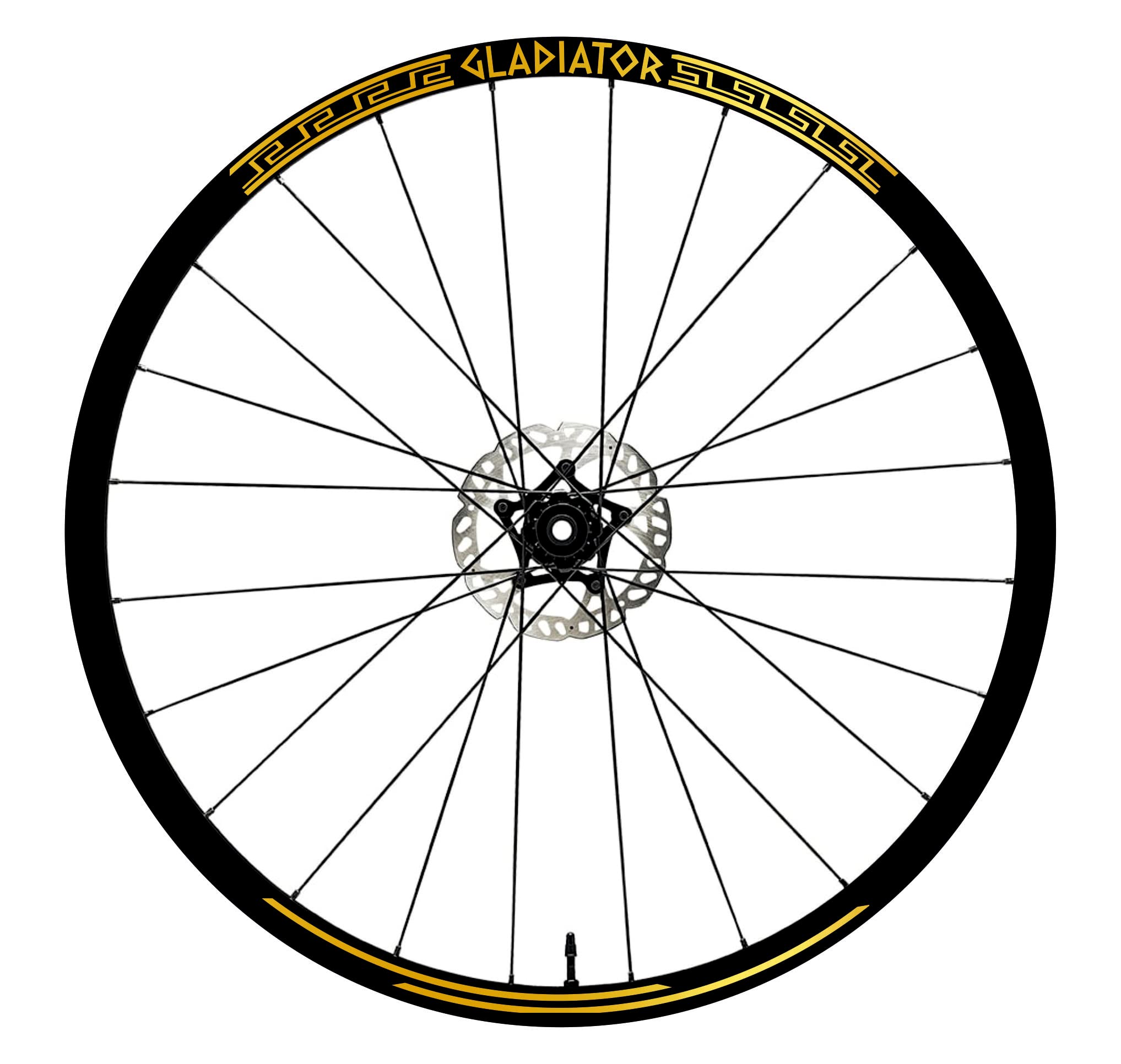 Adesivi Per Cerchi Bici DualColorStampe - Stickers MTB 26-29 Pollici, Oro - Foto 8