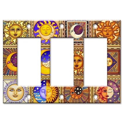 Celestials Theme Metal Wall Plate - Triple Gang Decora - Image by Dan Morris