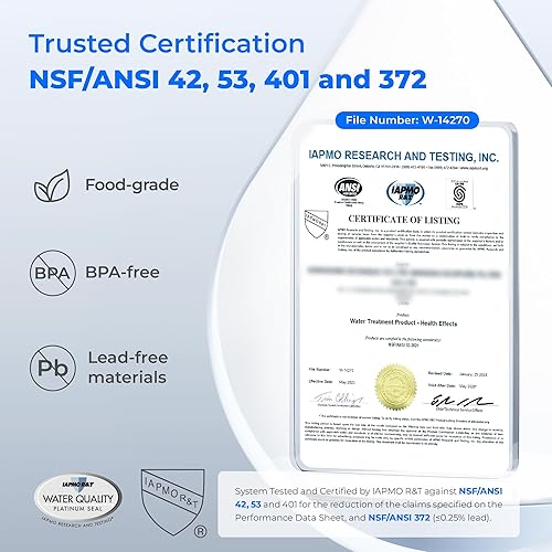 Miniatura 4 de Waterdrop Jarra eléctrica de filtro de agua, dispensador de agua recargable, sistema instantáneo de encimera de 200 galones de 15 tazas, NSFANSI 401