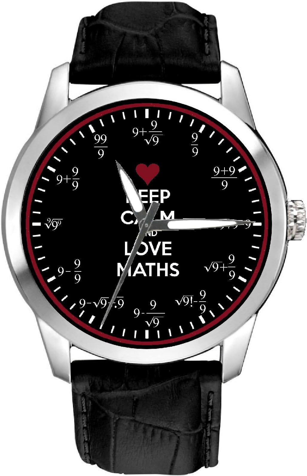 Keep Calm and Love Maths, Beautiful Maths Equations Art Dial Mathematics Enthusiast4s Wrist Watch