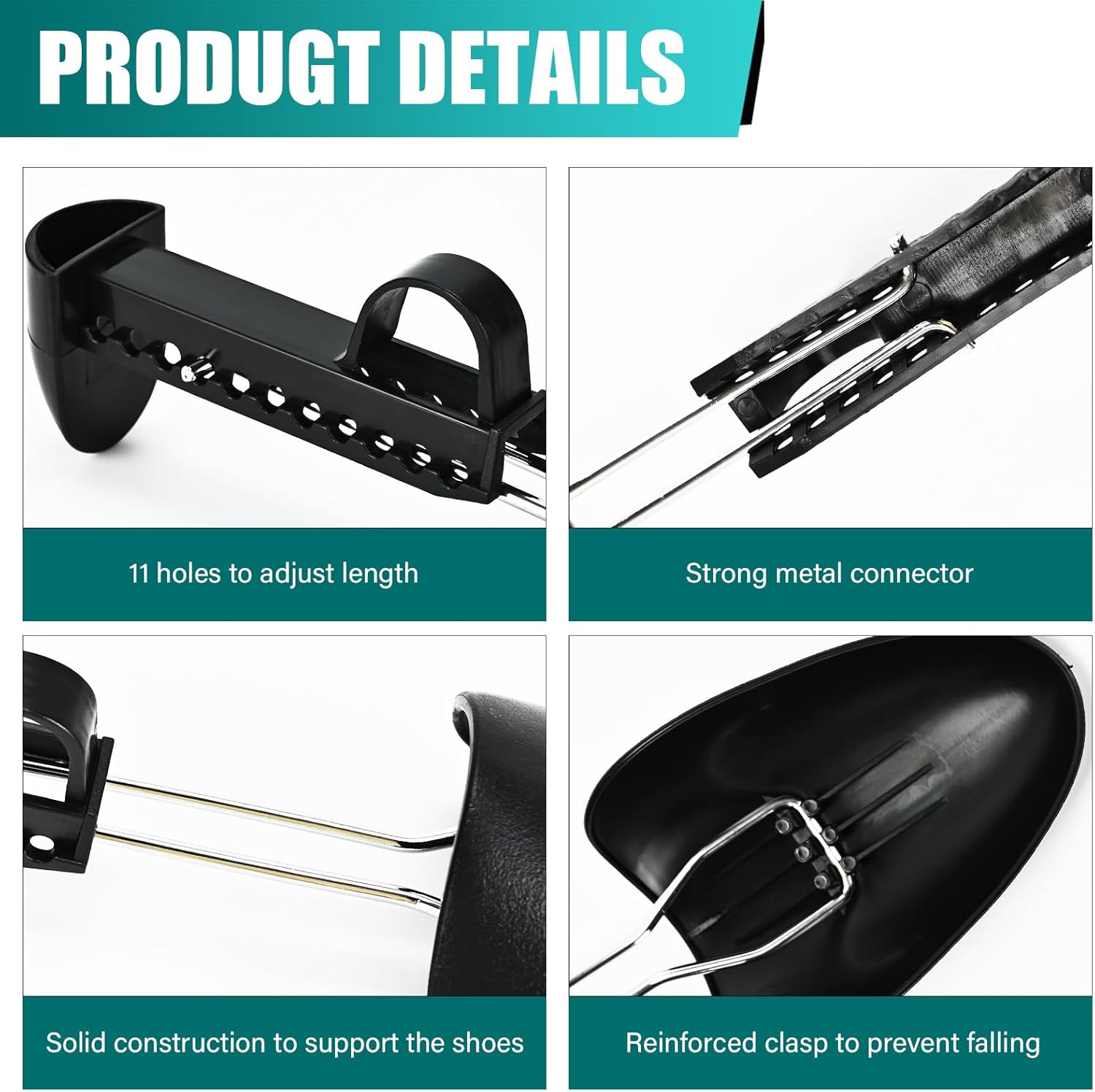 EchoDone 10 Pairs Plastic Shoe Tree Stretcher Shaper for Men - Image 3