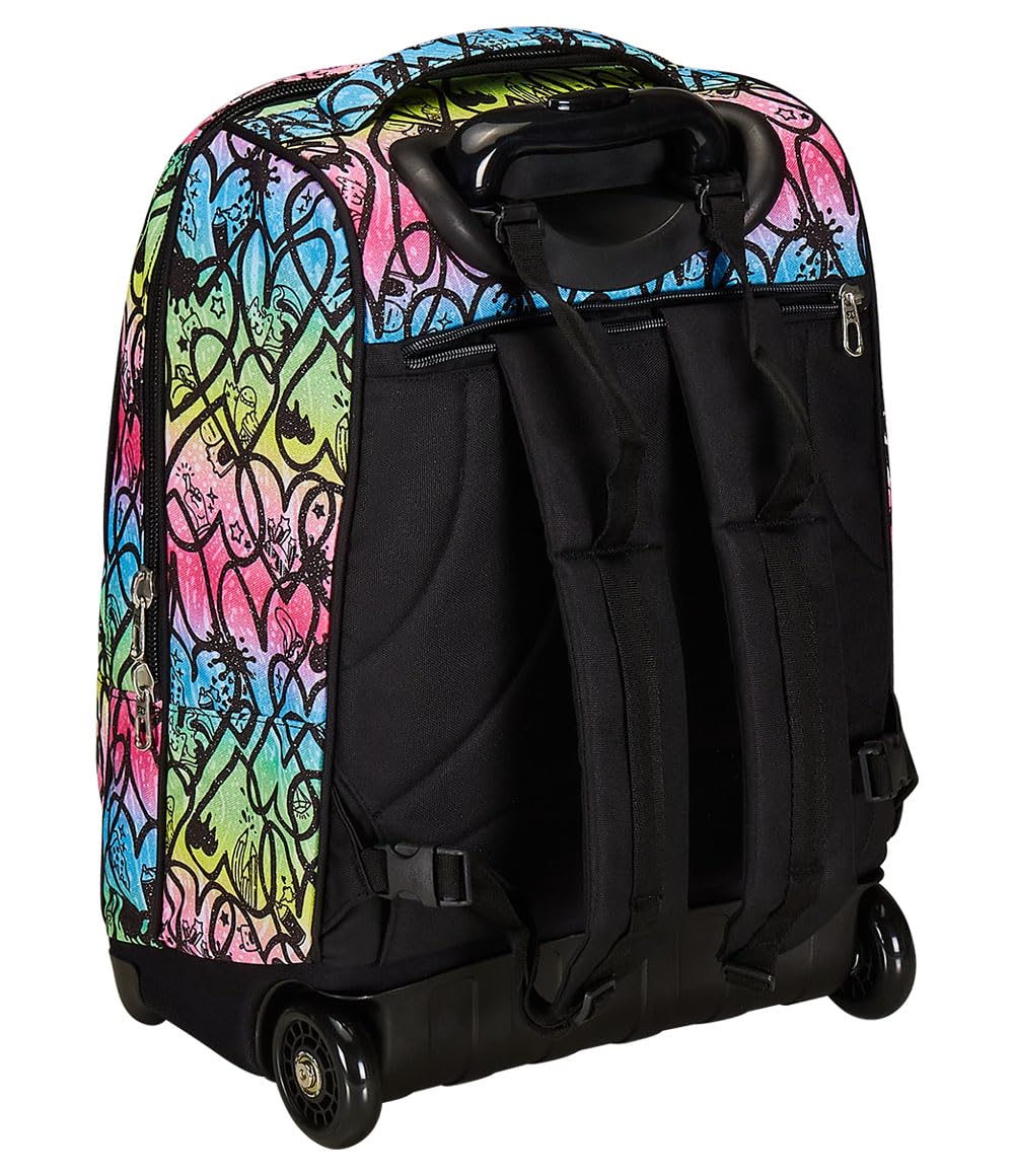 Seven Trolley Fisso, JumpLove, Rosa, 2 in 1, Doppio Uso, Trolley e Zaino, Scuola e Viaggio + Seven Diario 12 Mesi, Nero, Ragazza