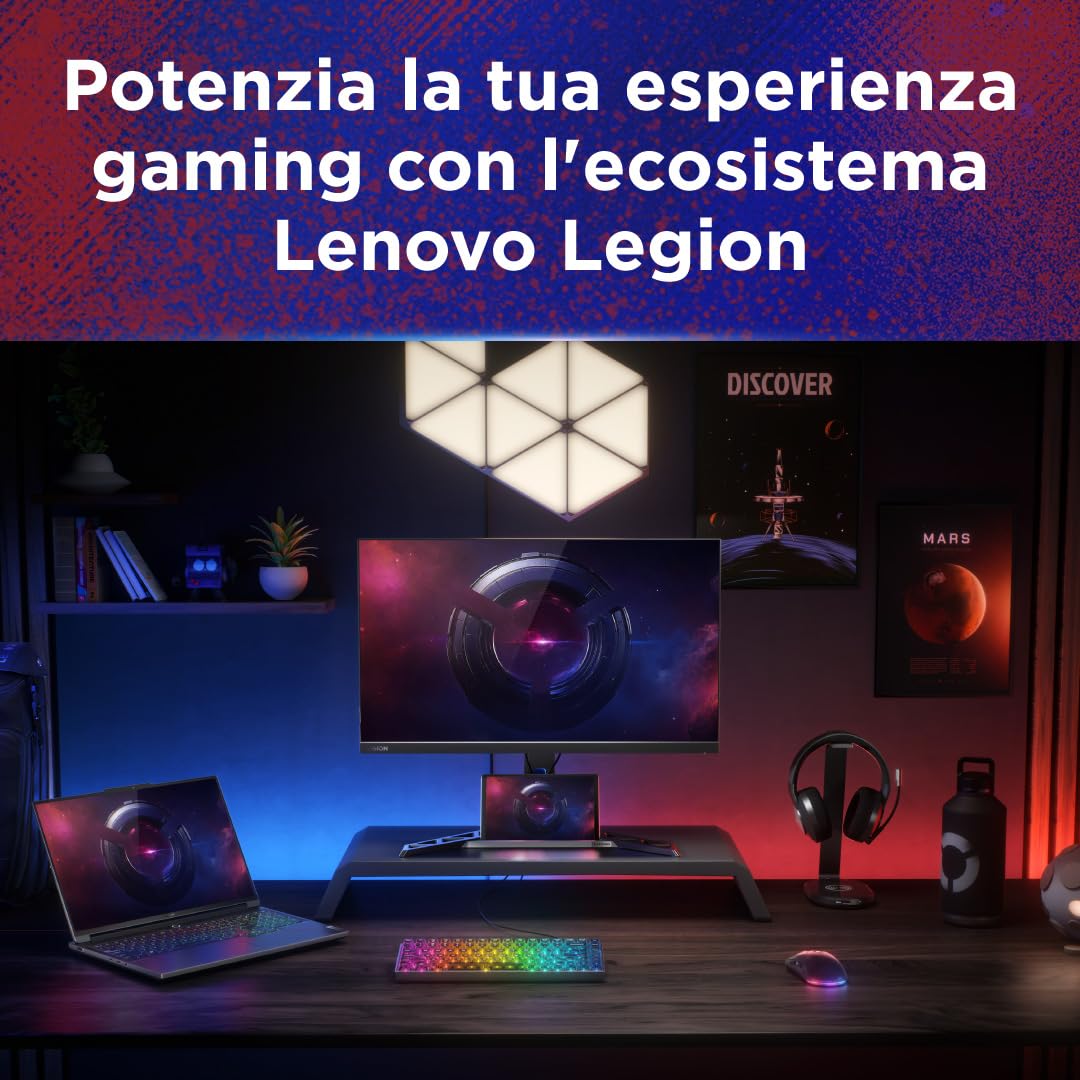 Lenovo Legion Tab con Google Gemini - Tablet Gaming 8.8" | 2.5K 165Hz, Processore Qualcomm Snapdragon 8 Gen 3, RAM 12GB LPDDR5x, Memoria 256GB, Wi-Fi 7, Android 14, Eclipse Black