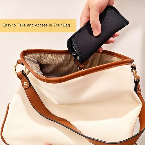 Miniatura 4 de Paquete de 6 bolsas para lentes de sol, suaves, delgadas, para gafas, funda negra para gafas