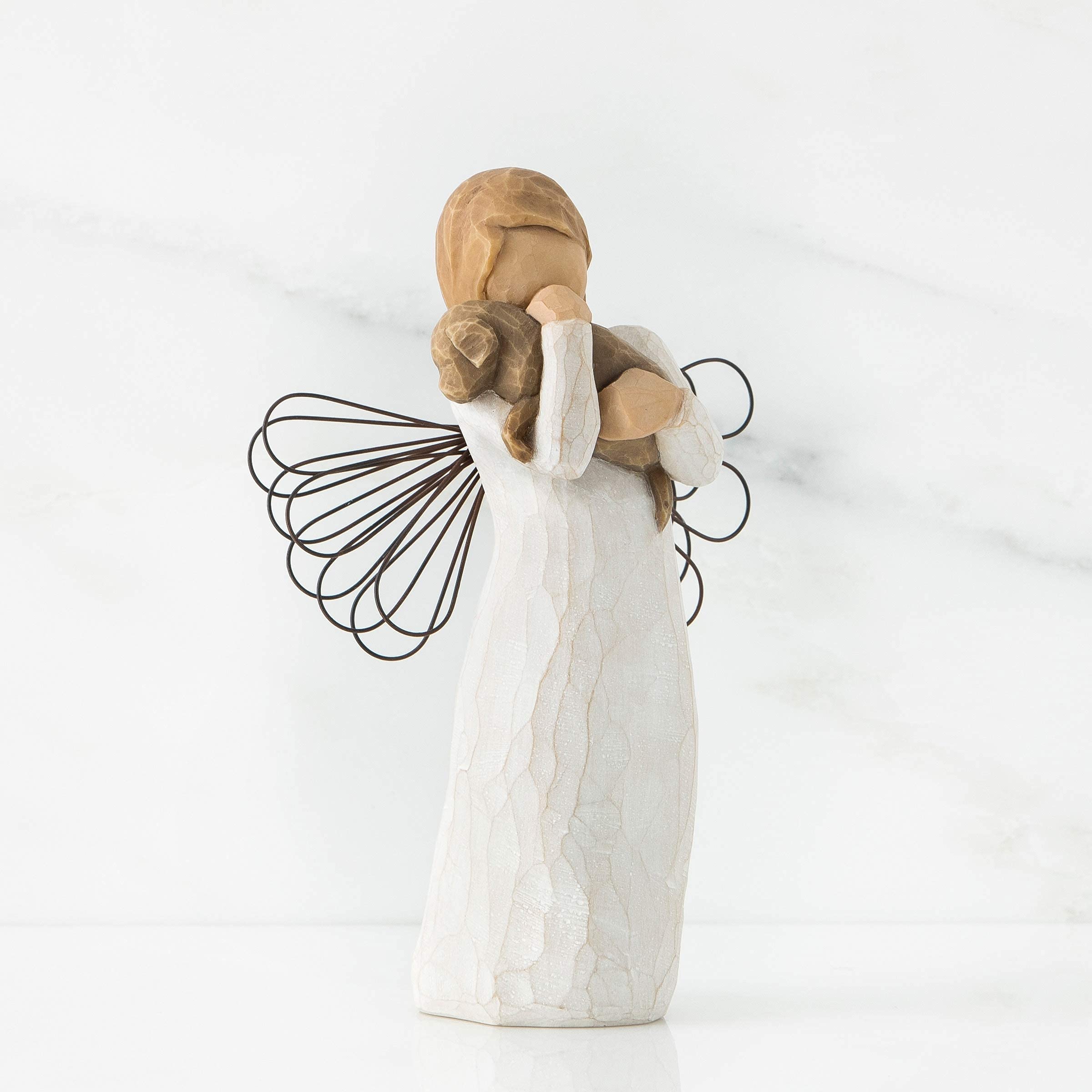 Willow Tree Figurina Angelo Dell'Amicizia, Resina, Design Di Susan Lordi, 13 Cm, Beige (Natur)