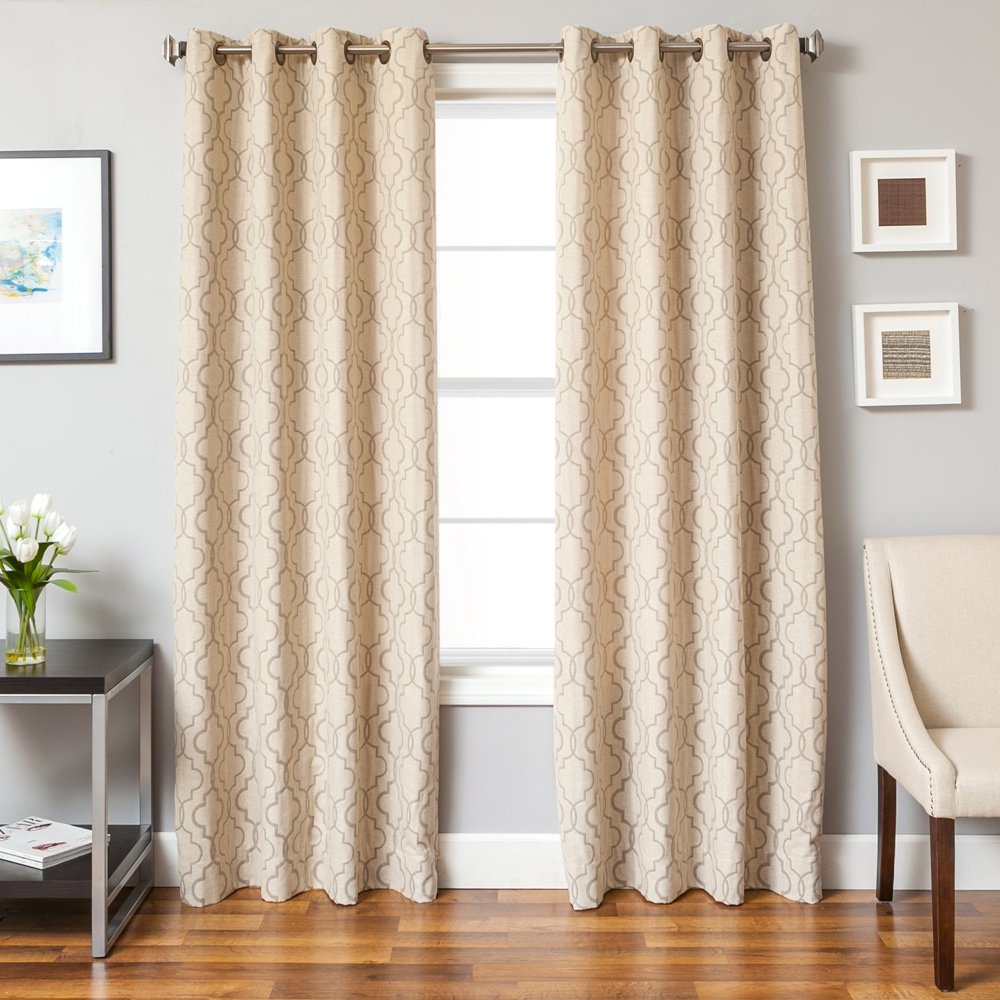 Softline Alta Collection Tiled Unlined Premium Window Treatment/Panel/Drape/Curtain with Tile Pattern 55" x 96" in Sage