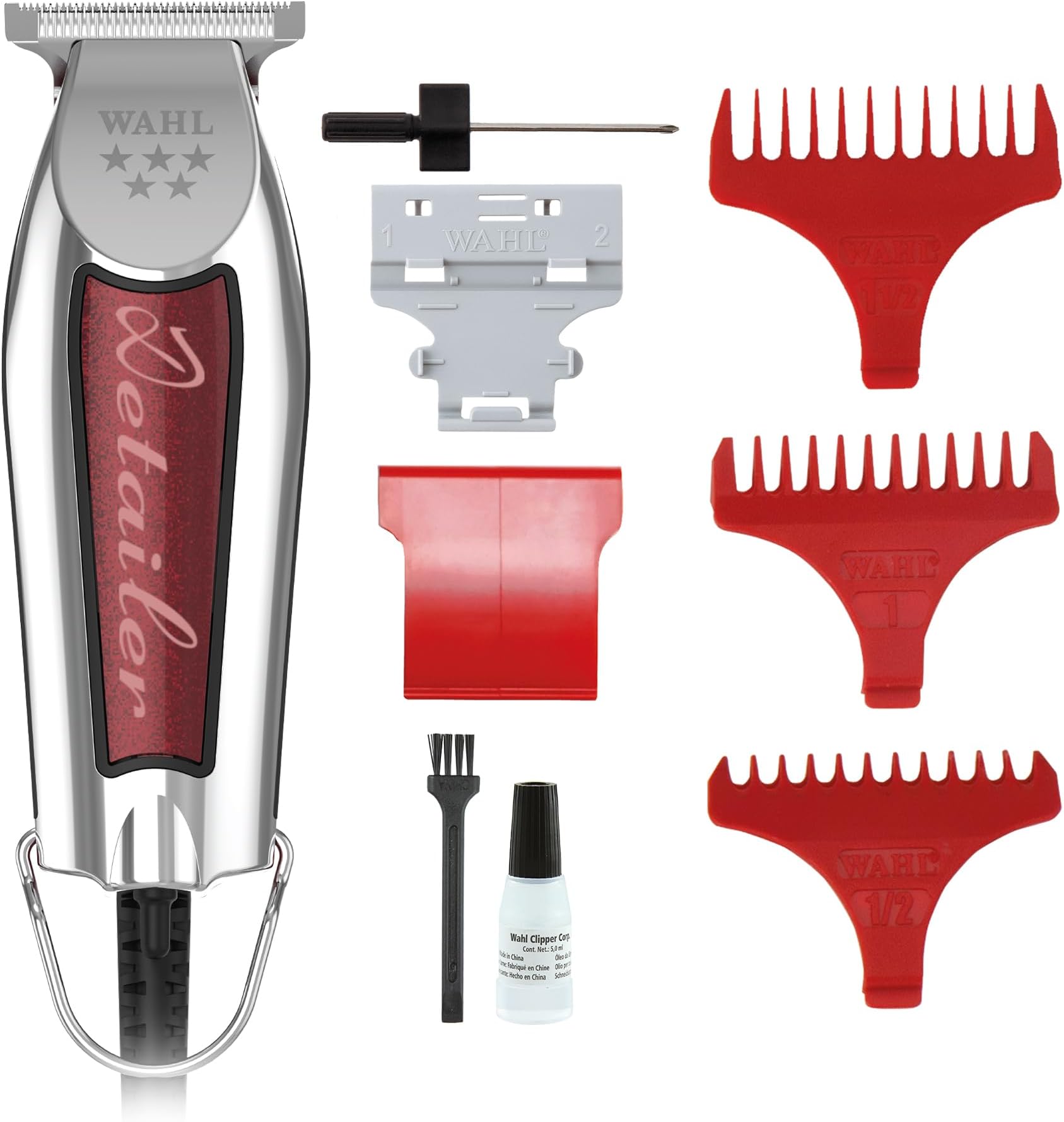 Wahl 5 Star Corded Trimmer, Professional Hair Trimmers, Wide T Blade, for Barbers, Zero Overlap, Outlining and Shaping, Stainless Steel Blade, Hair Cutting kit