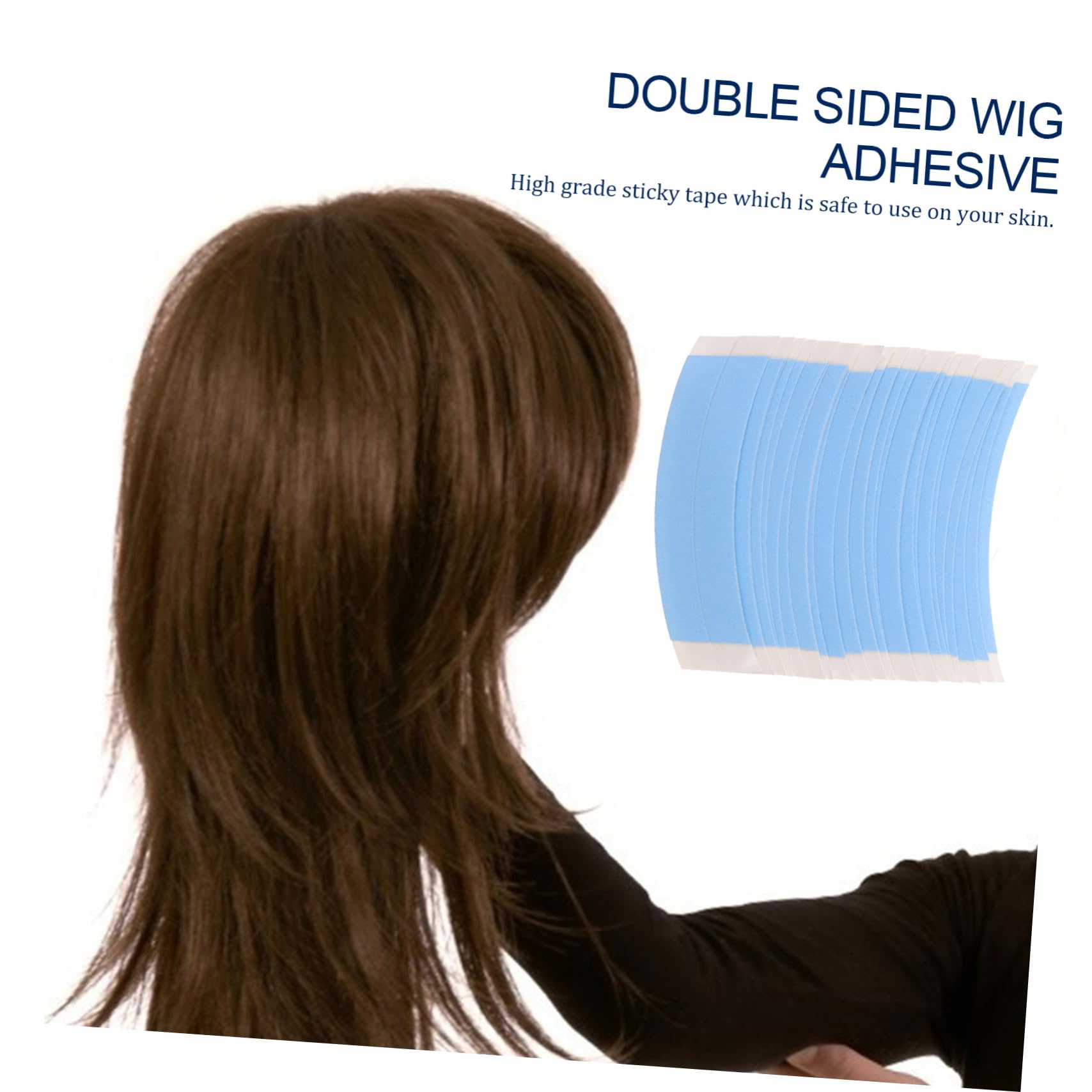 Beavorty Peluca Cinta De Doble Cara Cinta De Encaje Cinta De Tupé De Encaje Pelucas De Encaje Tiras De Cinta Almohadillas Adhesivas Redondas Blue Pegamento 36 Piezas X 4