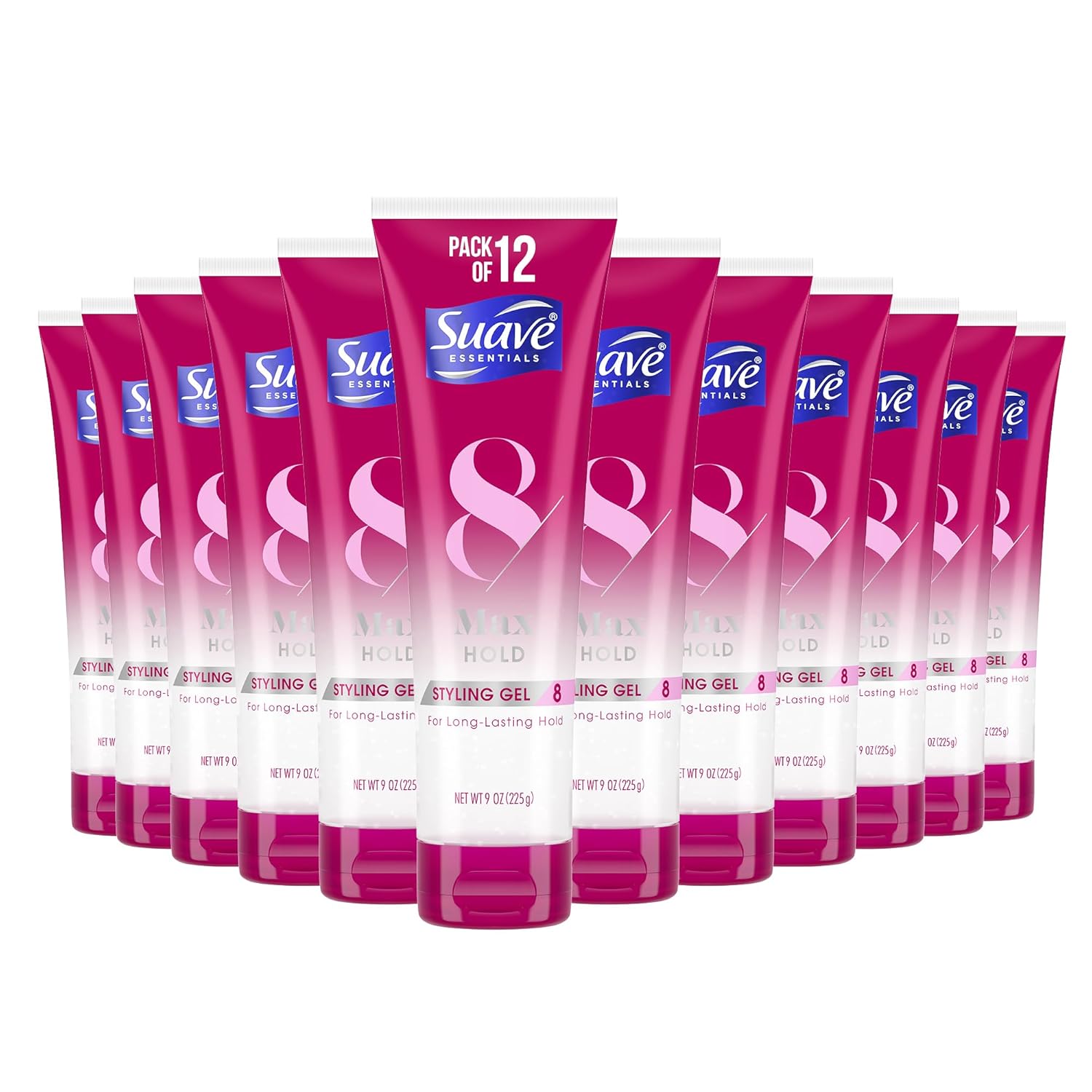 Suave Hair Gel For Women and Men, Maximum Hold Sculpting Hair Gel, 9 oz, (Pack of 12) Suave Hair Gel For Women and Men, Maximum Hold Sculpting Hair Gel, 9 oz, (Pack of 12)
