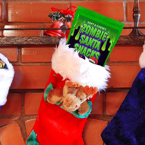 Miniatura 2 de Zombie Santa Snacks - Gomitas de gomitas gourmet para niños - Divertido regalo de Navidad espeluznante de zombi - Ojos masticables, cerebros, dedos