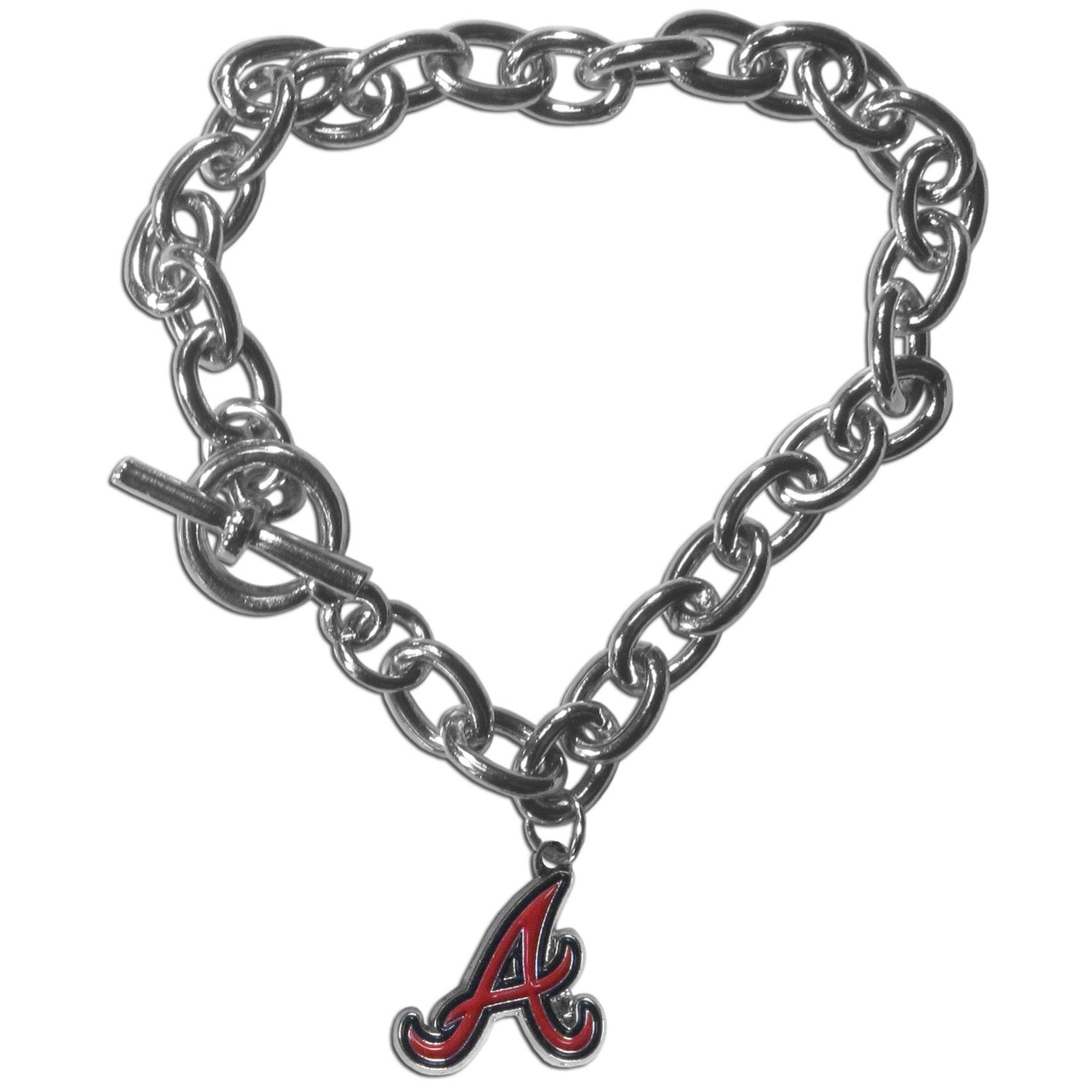 MLB Atlanta Braves Charm Chain Bracelets, 7.5-Inch