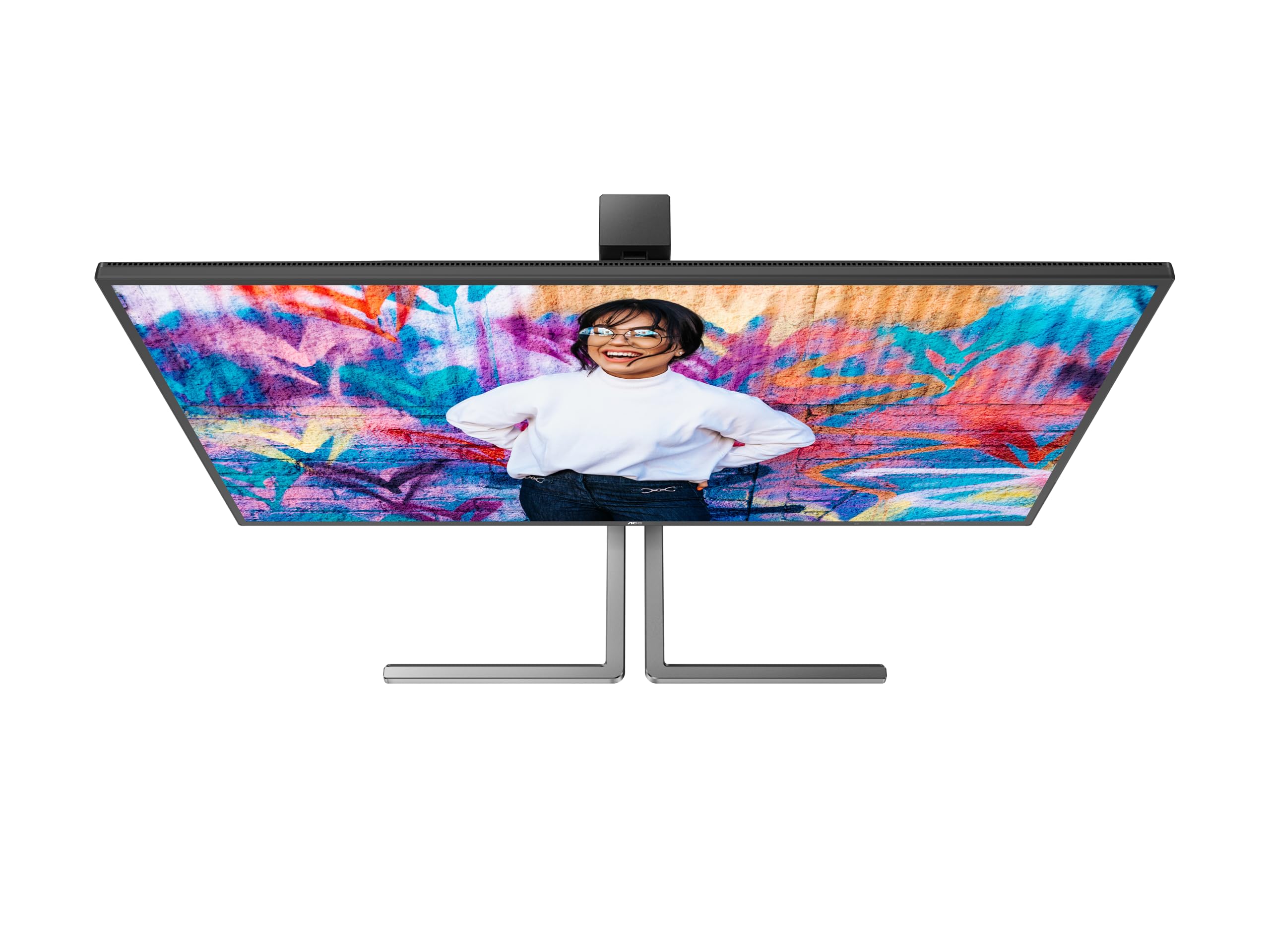 AOC U27U3CV Monitor 27 Pulgadas 60Hz Panel Nano IPS, 4ms GtG, VESA HDR400 (Certified), Altavoces, Altura Ajustable, (3840x2160 HDMI 2X 2.0 DP 1x 1.4 USB Hub) Negro/Plateado
